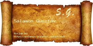 Salamon Gusztáv névjegykártya