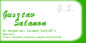 gusztav salamon business card